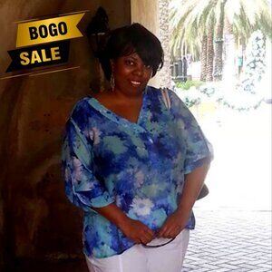BOGO  Blue Seafoam Top Sz XL